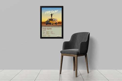 Image of BLINKART Khalid- Free Spirit Wall Photo Frames | Wall Art for Bedroom, Living Room, Studio or Office | Album Cover Print with Spotify Song Link QR Code | Gift for Fans - 8x12 In