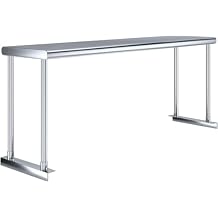 Stainless Steel Single Overshelf for 48" Prep Table 12" Deep | NSF Certified | Commercial Kitchen Add-On Shelf 12"x48"