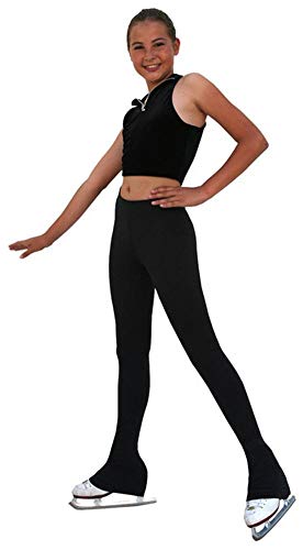 Chloe Noel P23-2" Contrast Waist Figure Skating Pants Black Child Medium