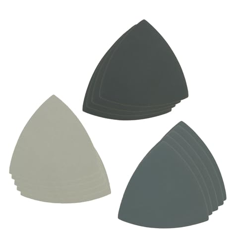 15 Stück Schleifpapier Dreieckschleifer, Deltaschleifer Schleifpapier Fein Satz 800/1500/3000 Körnung 3-1/2 Zoll Klett Siliziumkarbid Schleifpads