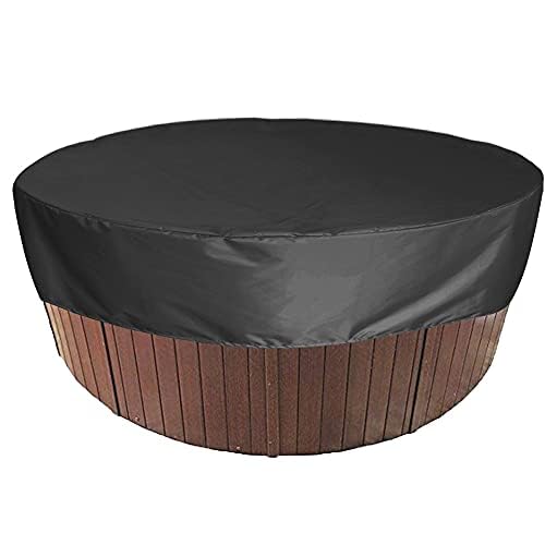Round Hot Tub Cover 420D Polyester Waterproof Spa Covers for