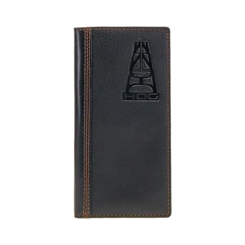 HOOEY Leather Men’s Western Rodeo Wallet (HOG - Black)