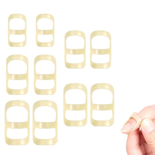 TECKI 10er-set Vinger Beschermer - Kunststof Klikvingerspalk, Waterdichte Vinger Stabilisator, voor Gewonde Vingers, Toetsenbordhanden, Muishanden (Maten: 6, 7, 8, 9, 10)