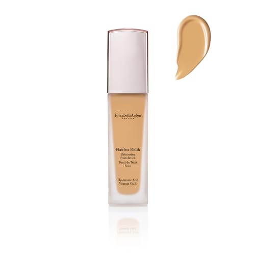 Elizabeth Arden Flawless Finish Foundation with Hyaluronic Acid & Vitamins C+E. Longwear, fragrance- & paraben-free, dermatologist-tested. Shade 310C, 1 oz.