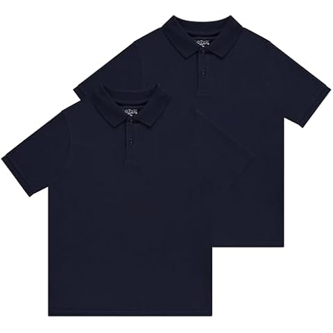 Sezzit Boys Polo 2-Pack: Premium Comfort and Timeless Style - Perfect for School, Playdates, Church, Birthdays. Navy Cover