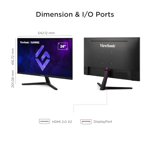 Ecran PC gaming Viewsonic VX24G1 HD 24'' FHD 180 Hz - vue 10