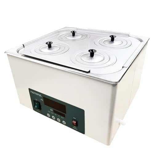 Digital Thermostatic Water Bath, 1 Chamber with 4 Openings, 12