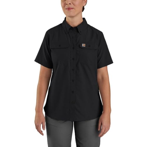 Carhartt Women's Force Relaxed Fit Lightweight Short Sleeve Shirt, Black, Large - image 1
