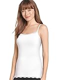 Jockey Women's Tops No Panty Line Promise Lace Camisole, White, XL