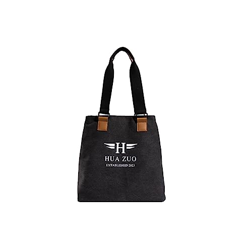 Image of CORIOS Canvas Handbag Women Tote Bag Large Capacity Shoulder Bag Multi-Pockets Top Handle Bag with Zipper Casual Hobo Bag