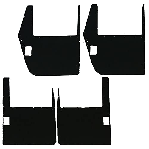 Military Hard X-Door Skins, Door Surface Armor Only, Set of 4, Black Steel, Compatible with Humvee