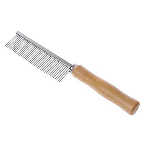 Generico Pettine per Cani Gatto in Legno, Manico per Capelli, tagliapeli, Spazzola per la Pulizia del Cane, 19x3 cm, Nuova versioneProfessionale e Moda