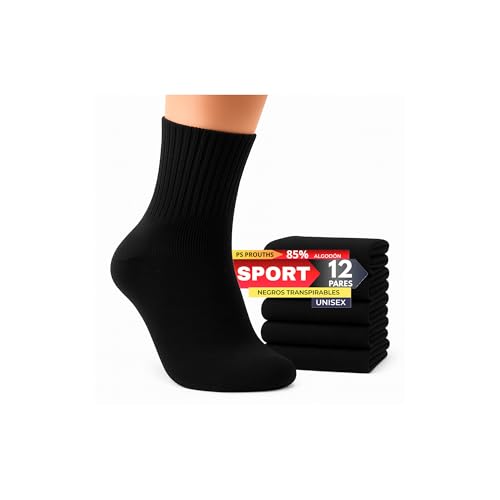 12 Pares Calcetines Deportivos Hombre Mujer – Pack...