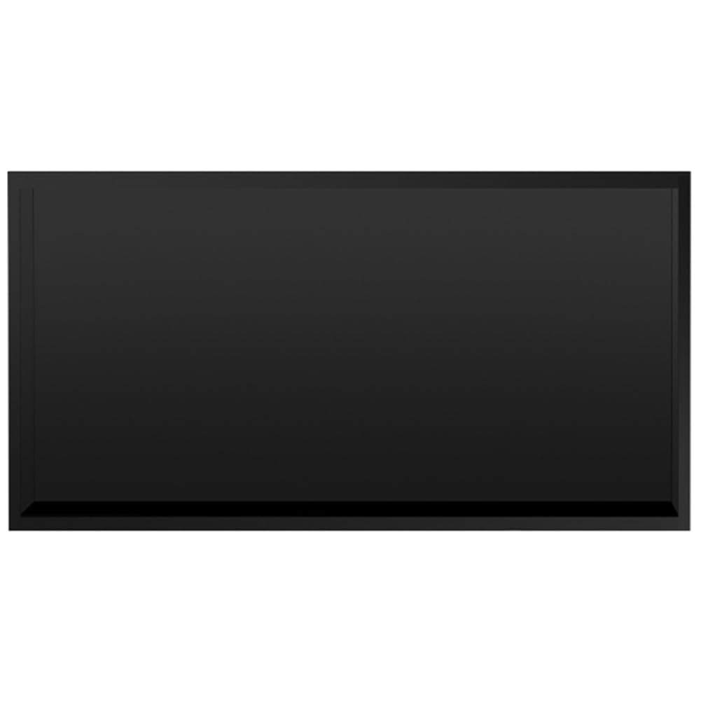 Estante de ducha empotrado de acero inoxidable impermeable para almacenamiento de pared para champú/artículos de tocador, cuadrado, 70 x 28 x 12,5 cm, acabado negro