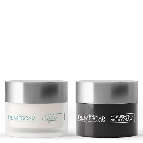 Remescar Gravity Crema de Día y Crema Regeneradora de Noche – Rutina Antiedad Día y Noche – Hidrata, Reafirma y Regenera la Piel
