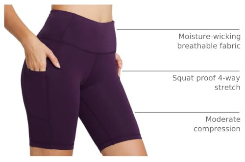 Image of baleaf Women's 8 inch / 5 inch / 3 inch Biker Shorts High Waist Yoga Workout Gym Running Volleyball Spandex Shorts with Pockets