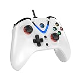 Cosmic Byte ARES Wired Controller for PC, Magnetic Triggers, Accurate Joysticks, Dual Vibration, Backit LED Buttons (White)
