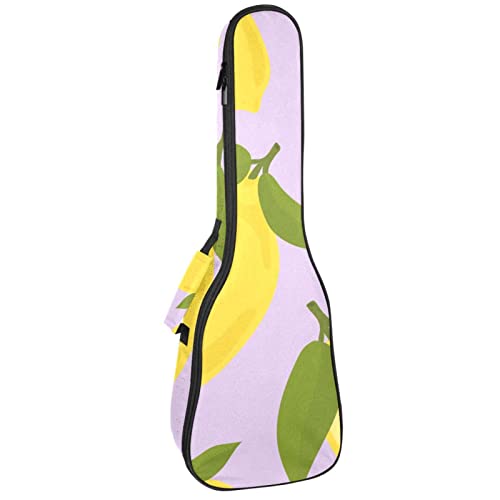 Sac de transport étanche pour ukulélé ténor rembourré jaune citron