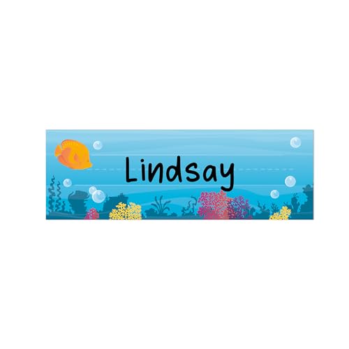 Placas de identificación Eureka Seas The Day multicolor para escritorios, 36 uds 5