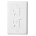 Safe Plate Electrical Outlet Covers Decora, White (2 Screws)