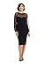 Maggy London Women's Illusion Top Crepe Dress, Black, 4