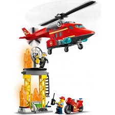City Fire Rescue Helicopter 60281 Building Kit; Firefighter Toy and Fun Playset for Kids, New 2021 (212 Pieces) - Lego - Immagine 3