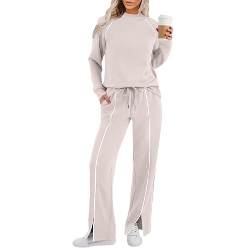 2 Piece Lounge Sets for Women 2026 Long Sleeve Sweatshirts