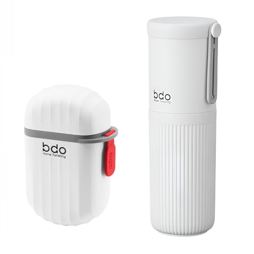 Image of Shopiable Store Travel Toothbrush Case Multifunctional Toothpaste Container Portable Business Trips Wash Cup Holder Organizer Towel Storage Box for Traveling, Camping (BOD Toothbrush, Soap)