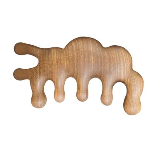 HONMEET Wooden Massage Wide Tooth Static Scalp Massage Tool for Care Meridian Massage Brush for Home Travel for Relaxation