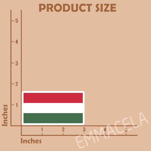 Image of (3PCS) Hungary Flag stickers, Countries Flag Stickers - Waterproof Vinyl Decals For Laptops, Tumblers, Water Bottles, Books, Scrapbooks, Size 3 x 1.7 Inch