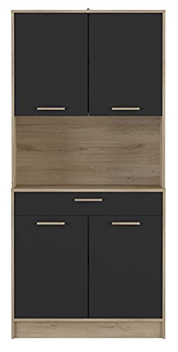 DEMEYERE-Armario-Cocina-Dolce-1-cajon-4-armarios-Color-Roble-y-Negro-alacena-Buffet-Estilo-Industrial-177x83x40-cm