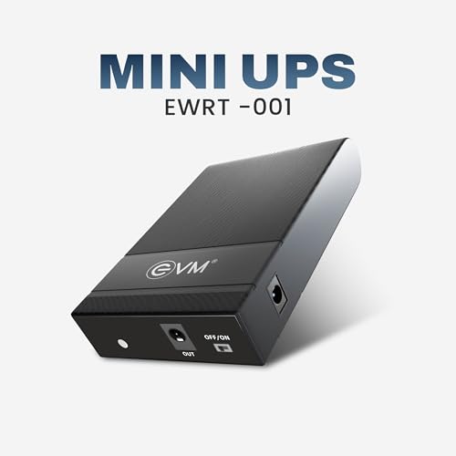Image of EVM Mini UPS for Router | 12V WiFi Power Backup | 4000mAh Battery | Up to 3 Hours Backup | Zero Lag Switching | Overcharge Protection | for Modem & CCTV (EWRT-001)