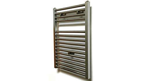Badheizkörper Design Edelstahl 1, HxB: 77 x 60 cm, 581 Watt Szagato handtuchwärmer handtuchtrockner handtuchhalter paneelheizkörper vertikal mittelanschluß flachheizkörper mittelanschluss design