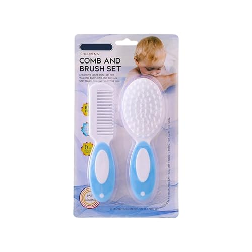 Gentle Baby - Cepillo de baño 2 en 1 para lavar el cabello y exfoliar el cuerpo para bebés de 0 a 24 meses, fácil agarre, juego de herramientas de baño para bebés y cepillo de baño