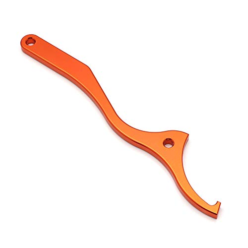 Image of Rear Shock Spanner Wrench WP Shocks Tool For 125-500 2017-2022, 125-450 SX /SXF /XC /XCF 2016-2022, Husqvana 125-501 TE /FE /TC /FC /TX /FX 2017-2022 Orange