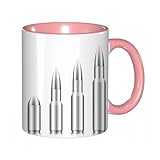 EKLMPS Tazas de Café,Taza de Cerámica para Té y Café,330ml/11oz,Regalos original,Aniversarios,nupical,desayuno,Románticos, Balas de pistola