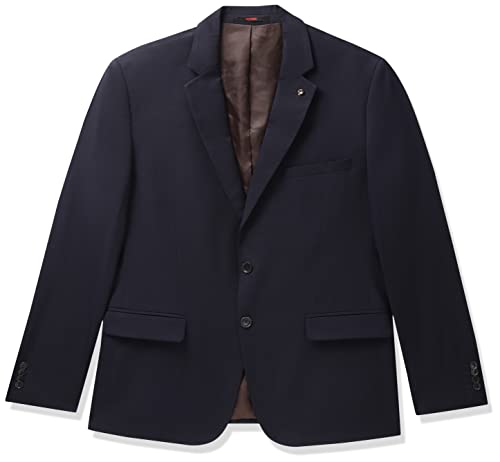 Image of Raymond Polyester Blend Men's Full Sleeve Slim FIT Dark Blue Formal Suit