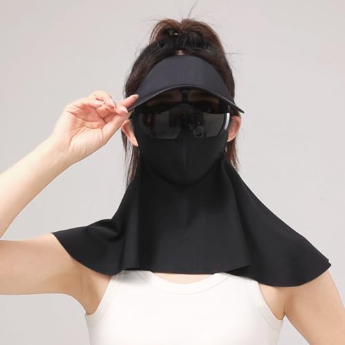 Máscara multifuncional para el sol con gafas de sol para mujer integradas 5