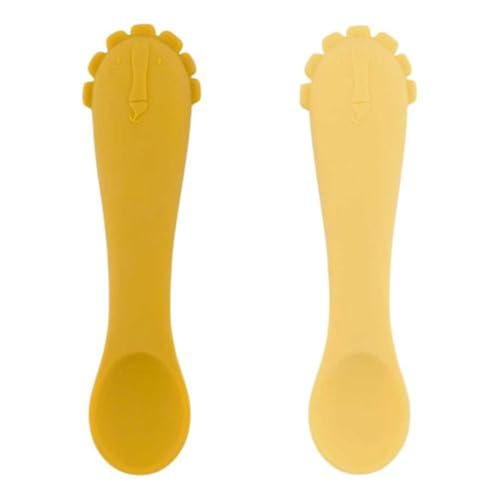 Trixie juego de cucharas de silicona para niños - Mr. Lion - ergonómico y suave