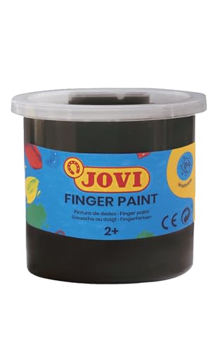 Jovi Federmäppchen, 5 Dosen mit Fingerfarbe, 125 ml, Schwarz (56030)