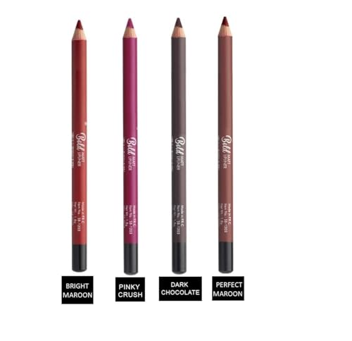 Image of Bold Matte Lipliner Pencil Combo Set Of 4 | Long Stay | Smudge Free | Waterproof | Creamy Lip Liner Pencil| Combo Pack Of 4