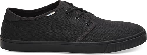 Image of TOMS Mens Carlo Lace Up Sneakers Shoes Casual - Black - Size 9.5 D