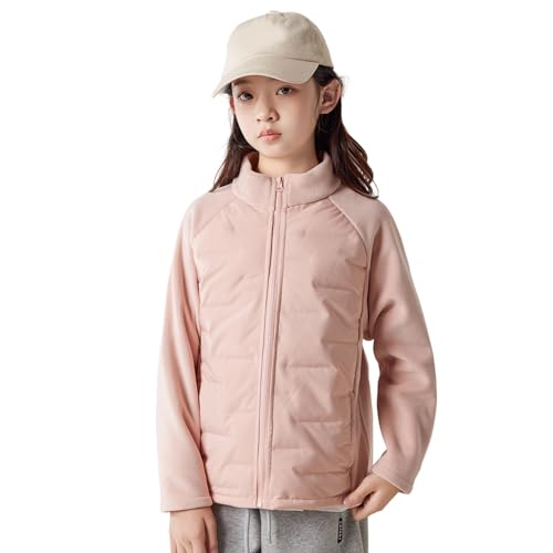 Cardigan en duvet fin pour enfant lavable en machine gilet d'hiver zippé pour l'école