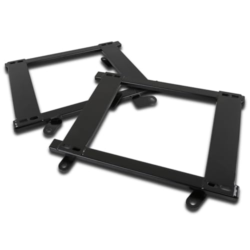 Spec-D Tuning Racing Seat Black Steel Mounting Brackets Rail Track Pair Compatible with 1993-2002 Chevy Camaro