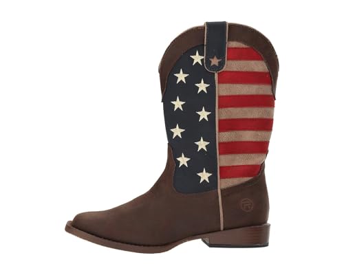 Image of ROPER Toddler Girls American Patriot Square Toe Casual Boots Mid Calf