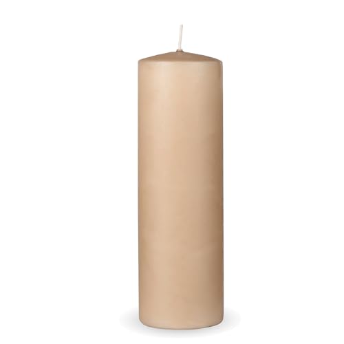 HS Candle Stumpenkerzen 'Beige', Größe Ø7 x 20 cm, Wachskerzen...