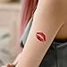 96 Pcs Valentines Lip Temporary Tattoos, Red Pink Lip Print Kiss Face Tattoo Stickers Body Decorations for Girls Kids, Birthday Party Decorations