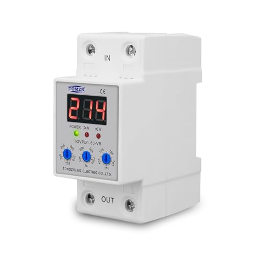 Relé protector con botón de ajuste rápido y pantalla digital para cortes de luz y sobretensión 3