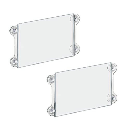 Support de panneau en acrylique transparent double face porte-affiche à ventouse