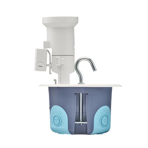 DEBFLEX - Boîte luminaire DCL Stopair multimatériaux Ø67/P50 avec douille E27 et crochet - Gris/Bleu